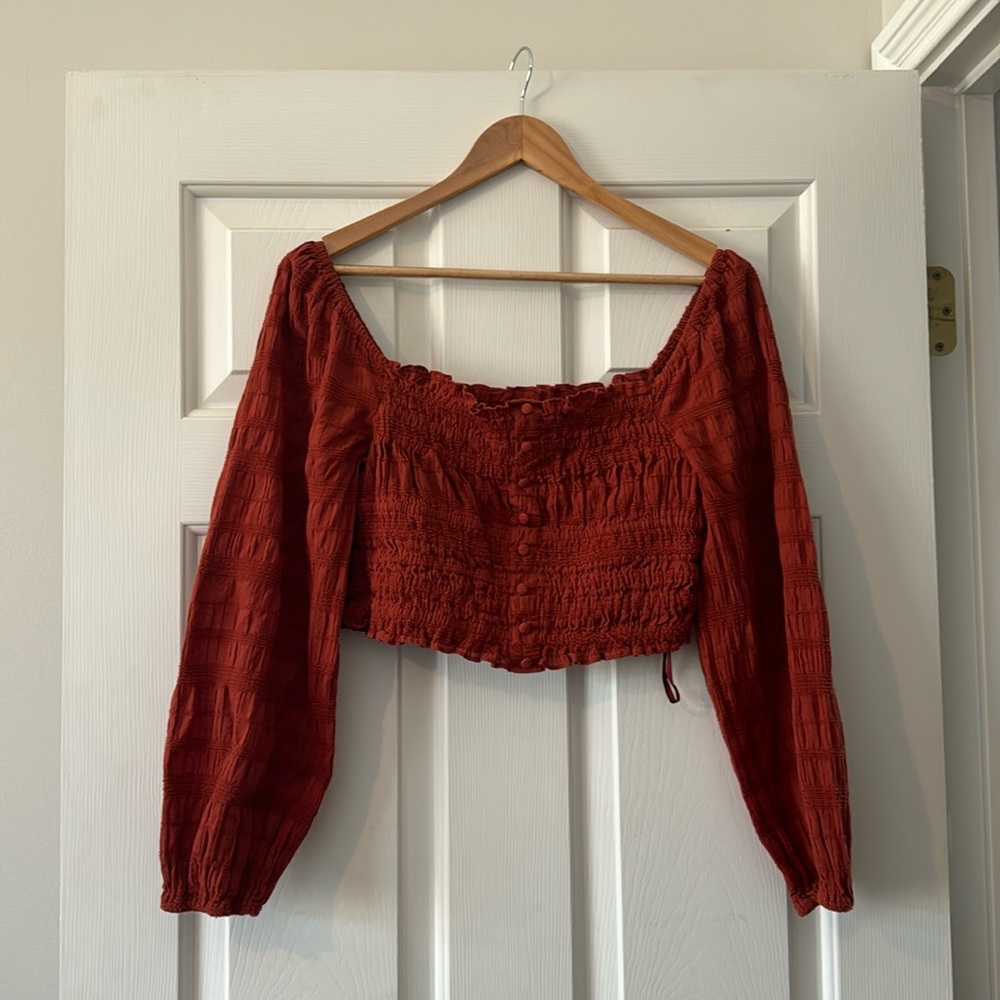 Ruched Cropped Gianni Bini Top